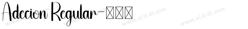 Adecion Regular字体转换